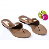 Brown Ladies Slippers With Chain 302
